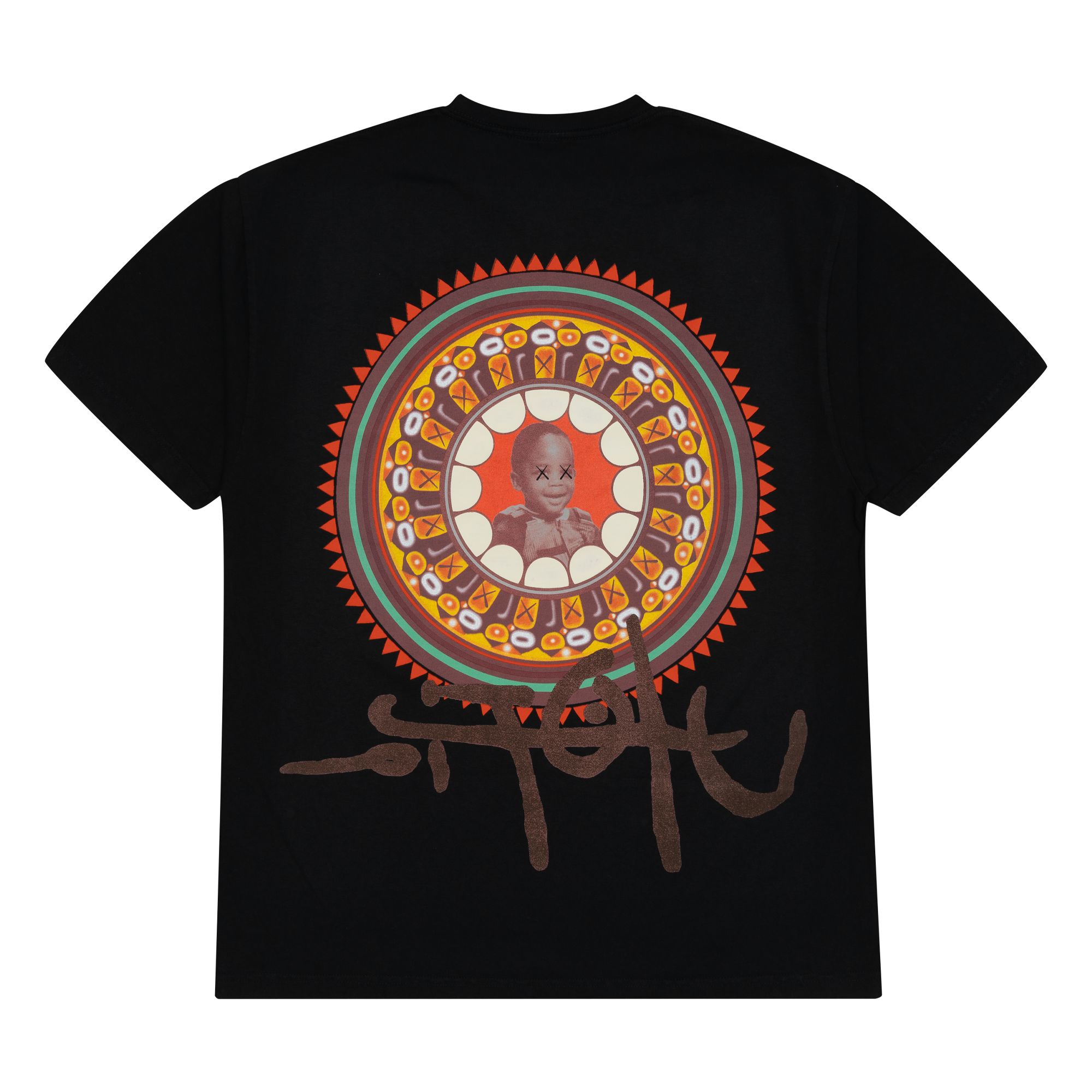 Travis Scott Utopia x KAWS II Tee Black sold by PLUS