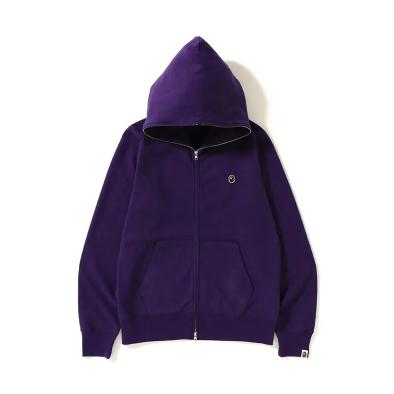 BAPE One Point Full Zip Hoodie Purple sold by PLUS