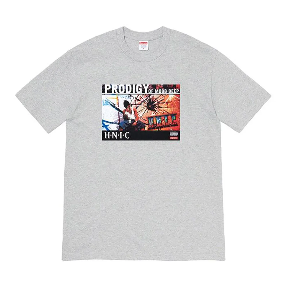 Supreme HNIC Tee Heather Grey sold by PLUS