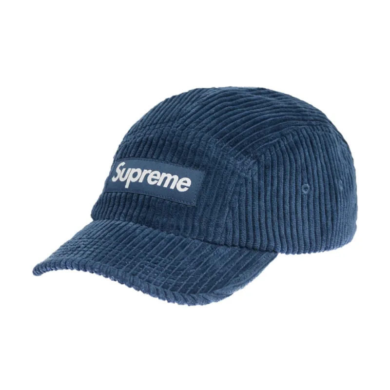 Supreme Corduroy Camp Cap Light Navy (SS22) sold by PLUS