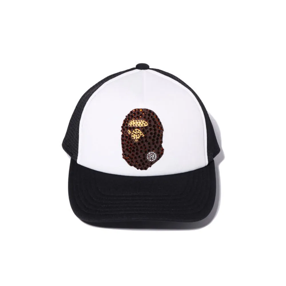 Bape Ape Head Crystal Stone Mesh Cap Black sold by PLUS product image thumbnail 2