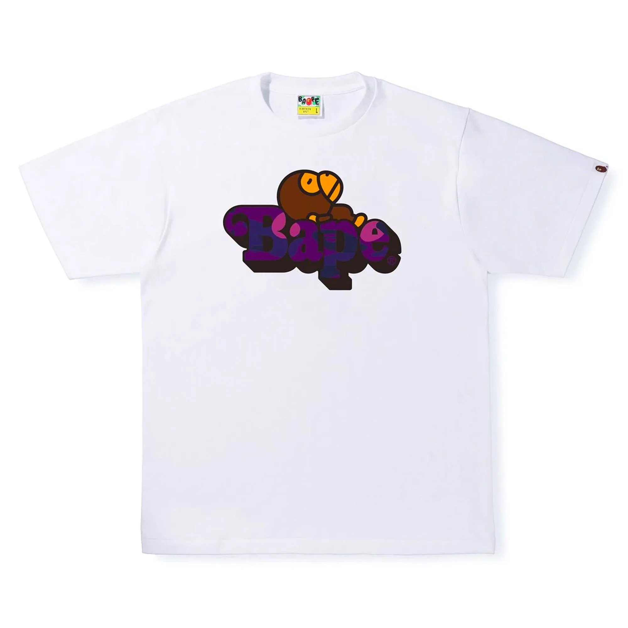 BAPE Color Camo Milo on Bape Tee White/Purple sold by PLUS