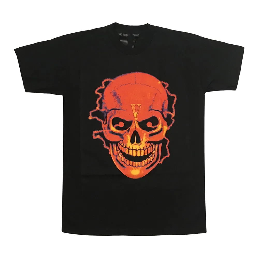 Vlone Stone Cold Tee Black/Orange sold by PLUS