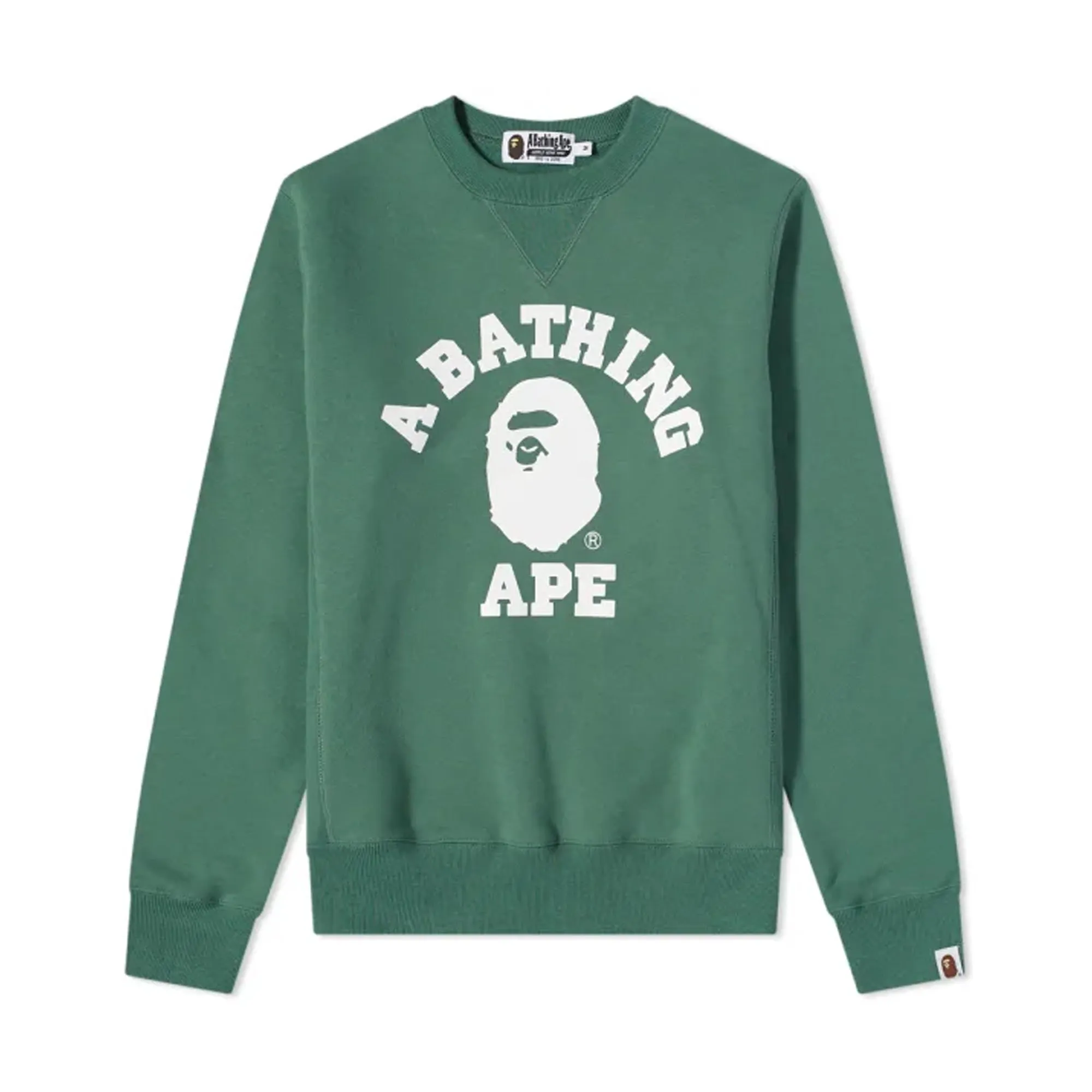 Bape College Crewneck Green sold by PLUS