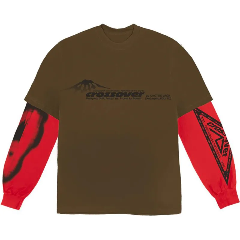 Travis Scott Cactus Jack Crossover L/S Tee Brown sold by PLUS
