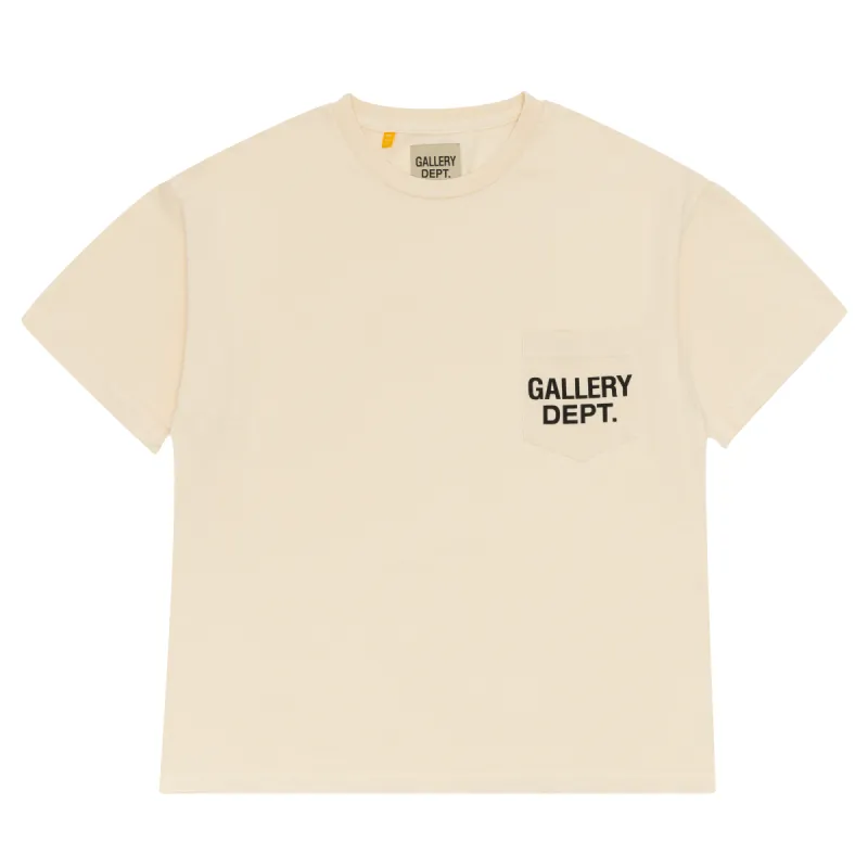 Gallery Dept. Logo Pocket Tee Cream sold by PLUS