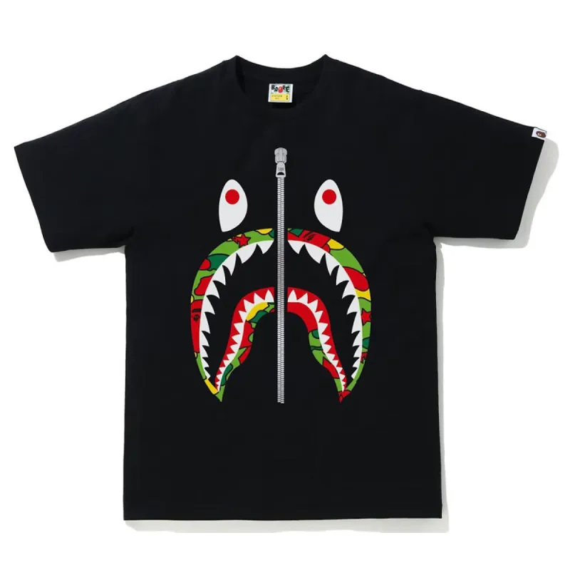 Bape Sta Camo Shark Tee Black/Multi sold by PLUS