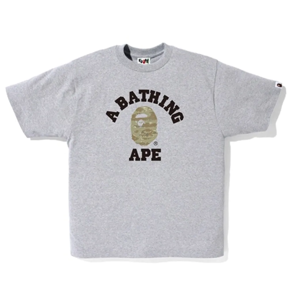 BAPE Tiger Camo College Tee (Ladies) Gray/Camo sold by PLUS