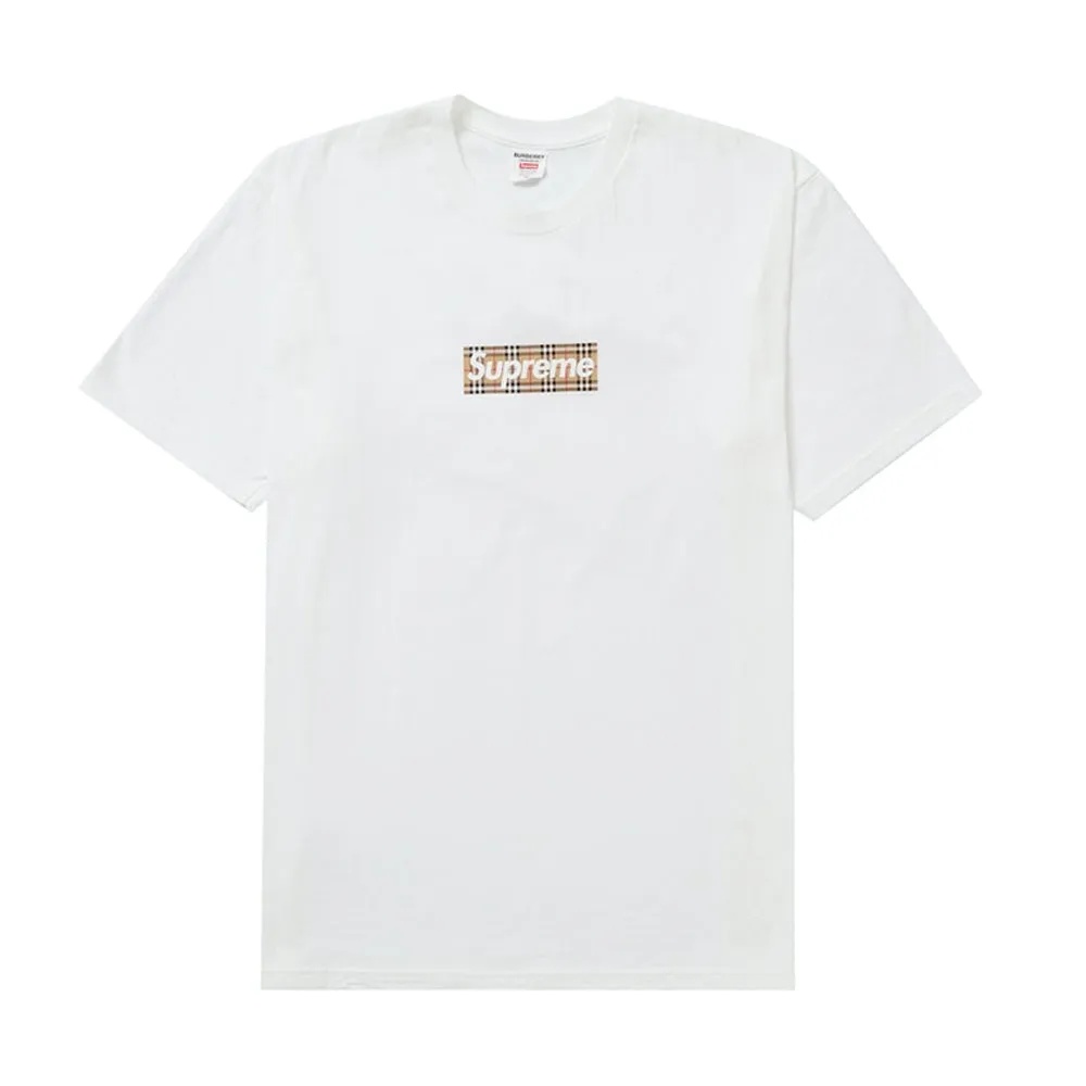 Supreme Burberry Box Logo Tee White sold by PLUS