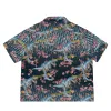 Dior x Sorayama Oblique Dinosaur Button Down Shirt Blue (SS19) sold by PLUS
