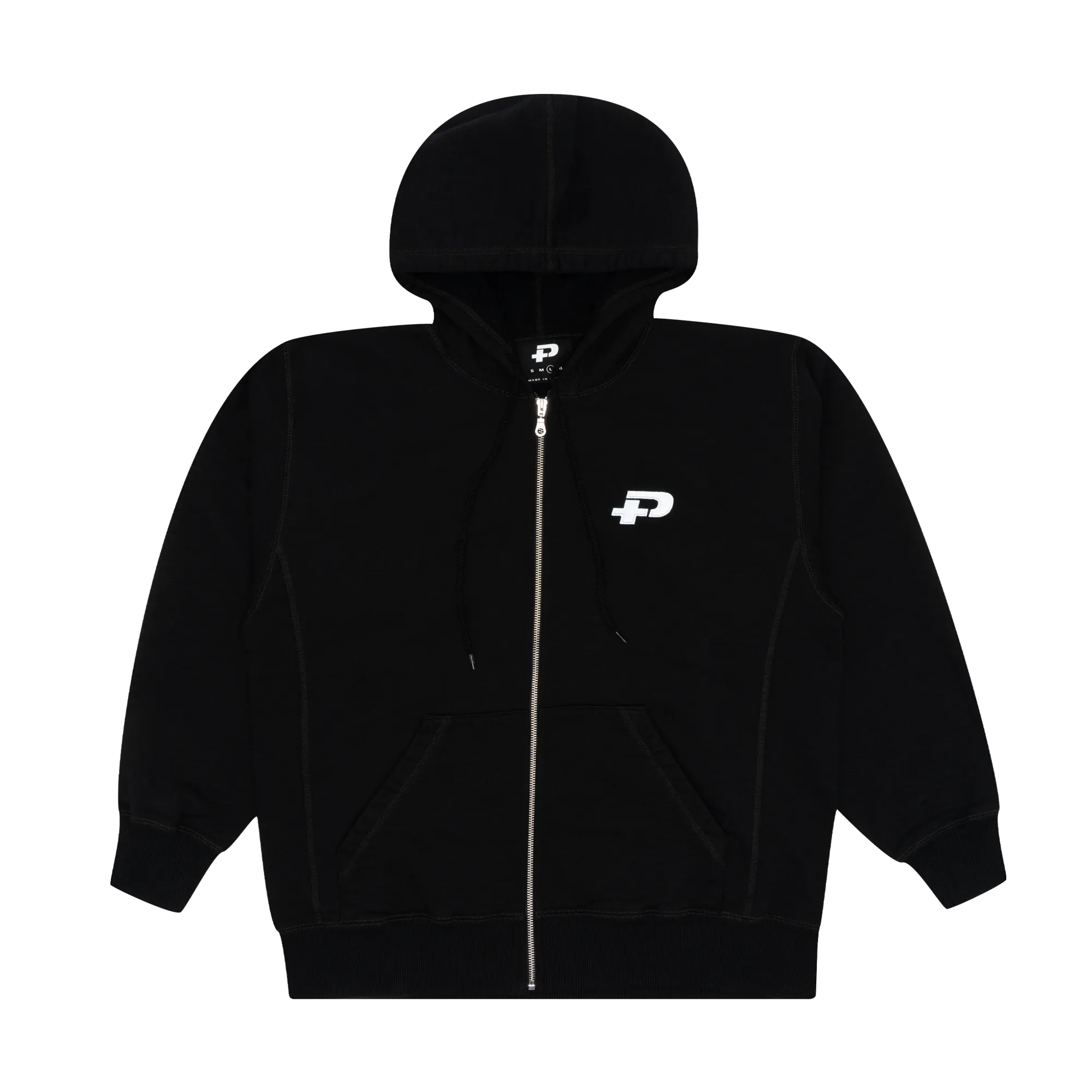 Plus Embroidered Logo Zip Up Hoodie Black sold by PLUS