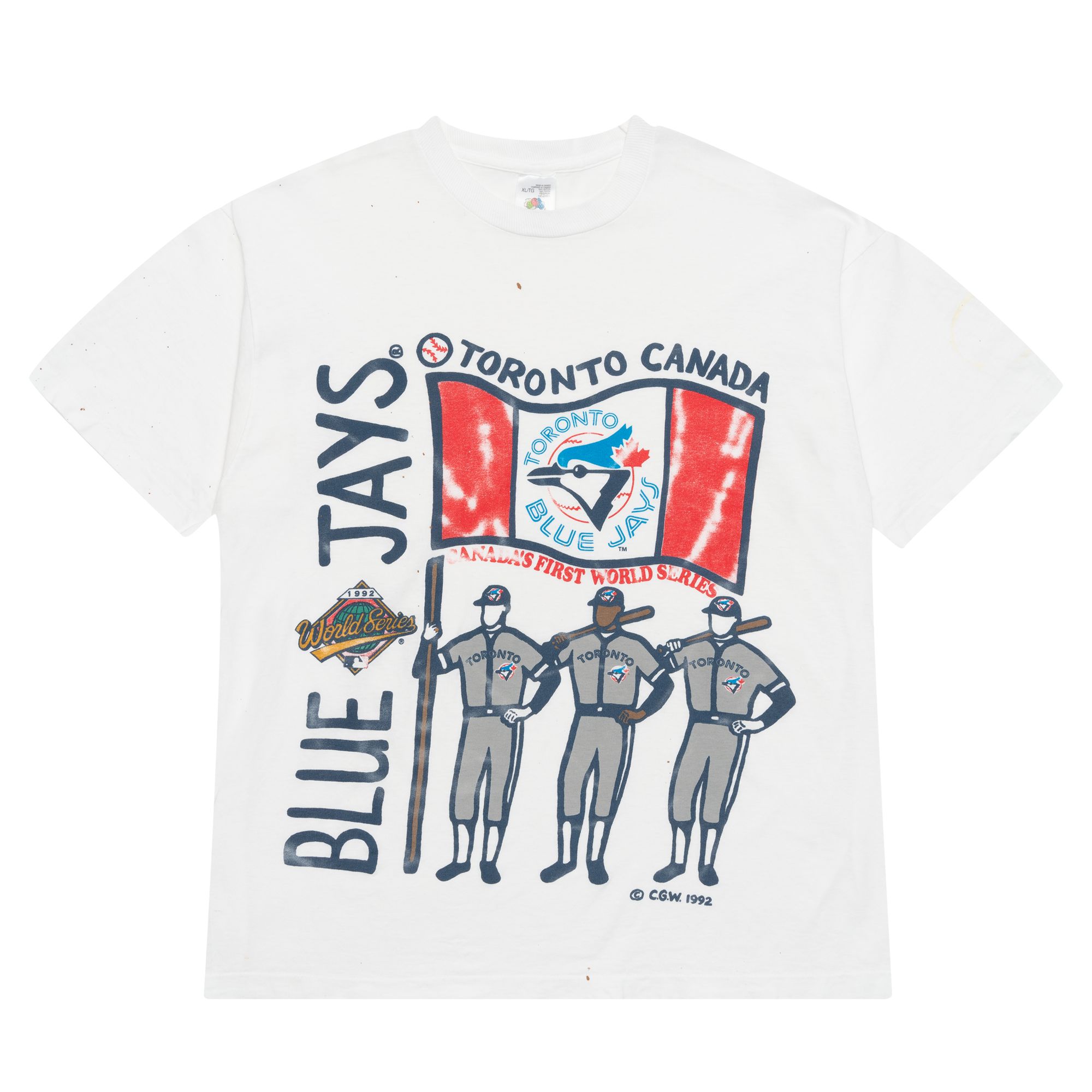 Toronto Blue Jays "Canadas First World Series" 1992 Tee White sold by PLUS
