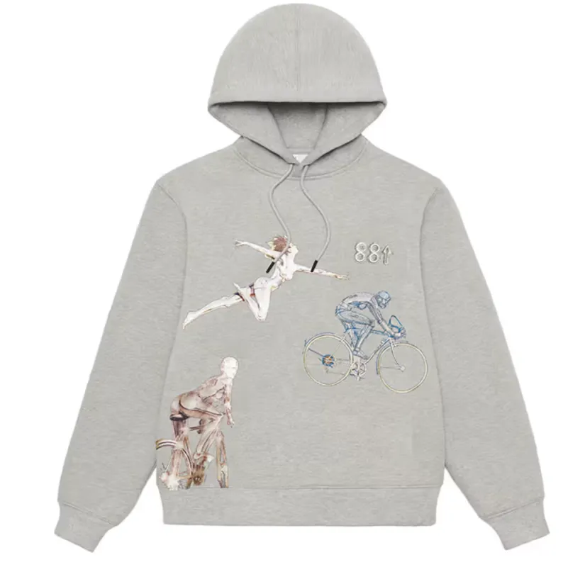 88rising x Hajime Sorayama Digital Robots AR Hoodie Grey sold by PLUS