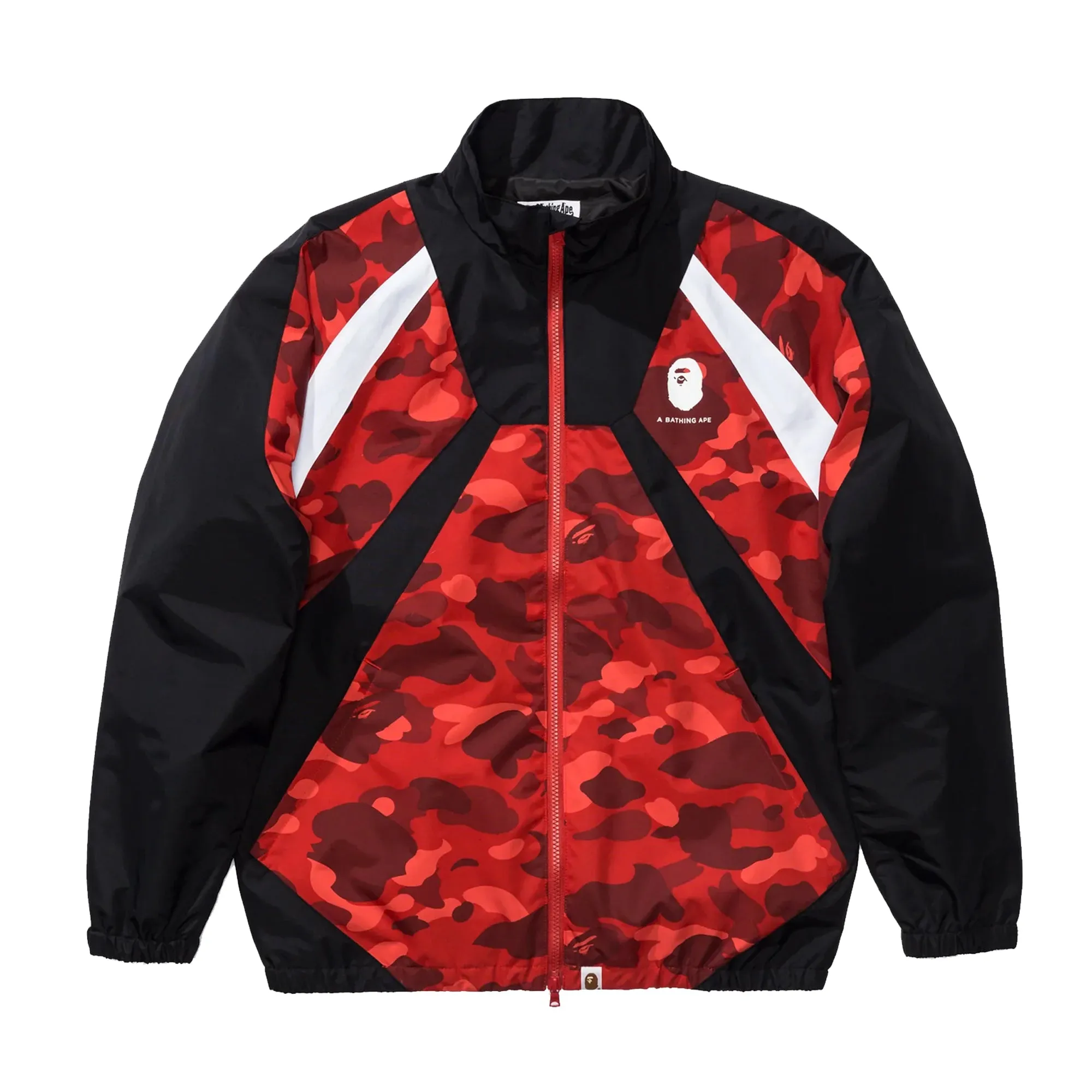 Bape Color Camo Color Block Jacket Red sold by PLUS