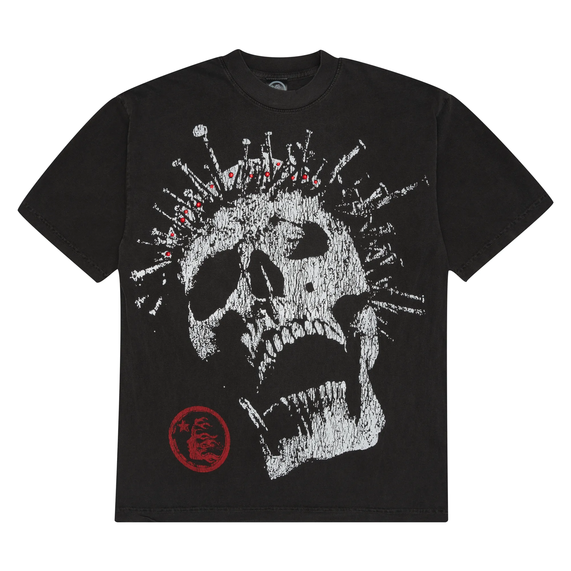 Hellstar Studios Crowned Skull Tee Washed Black sold by PLUS