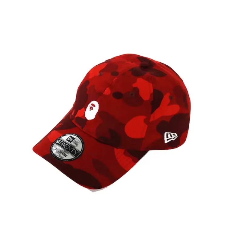 Bape New Era Color Camo Ape Head 9Twenty Red sold by PLUS