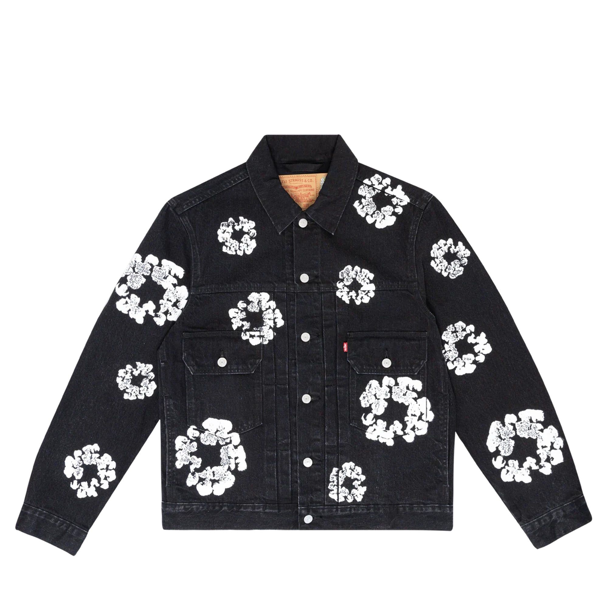 Denim Tears x Levi's Type II Trucker Jacket Black sold by PLUS