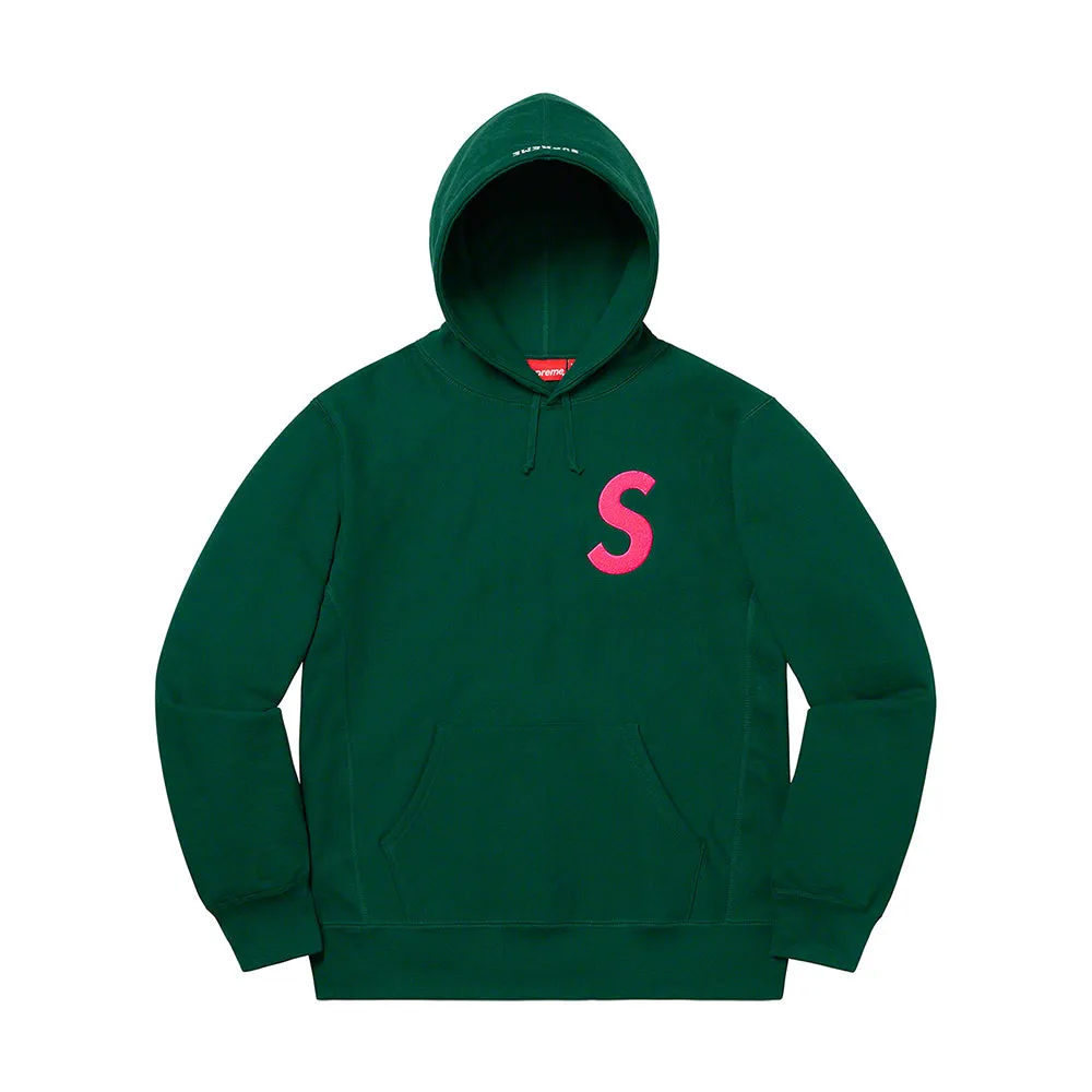 Supreme S Logo Hooded Sweatshirt (FW19) Dark Green sold by PLUS