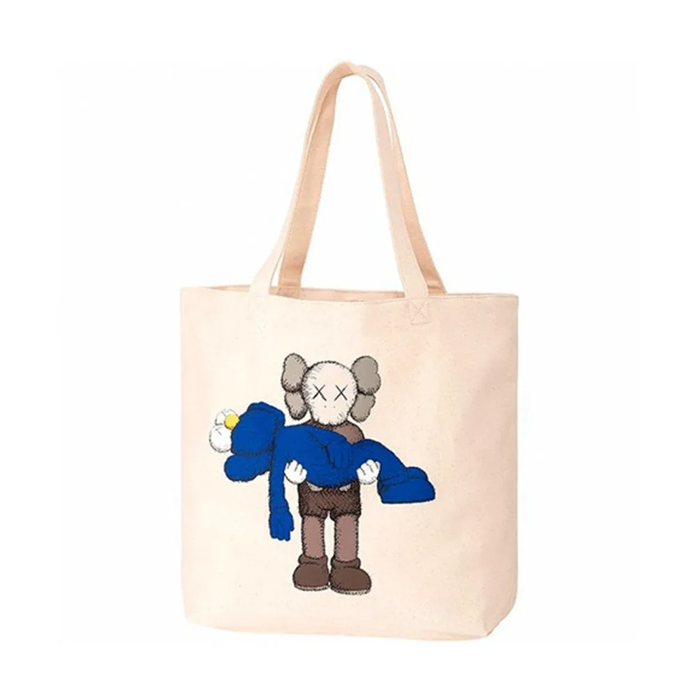 KAWS x Uniqlo Gone Tote Bag Natural sold by PLUS