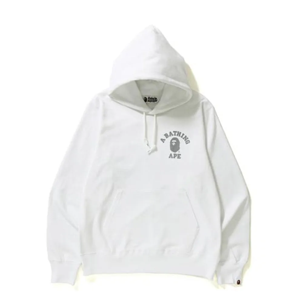 BAPE College Pullover Hoodie White sold by PLUS