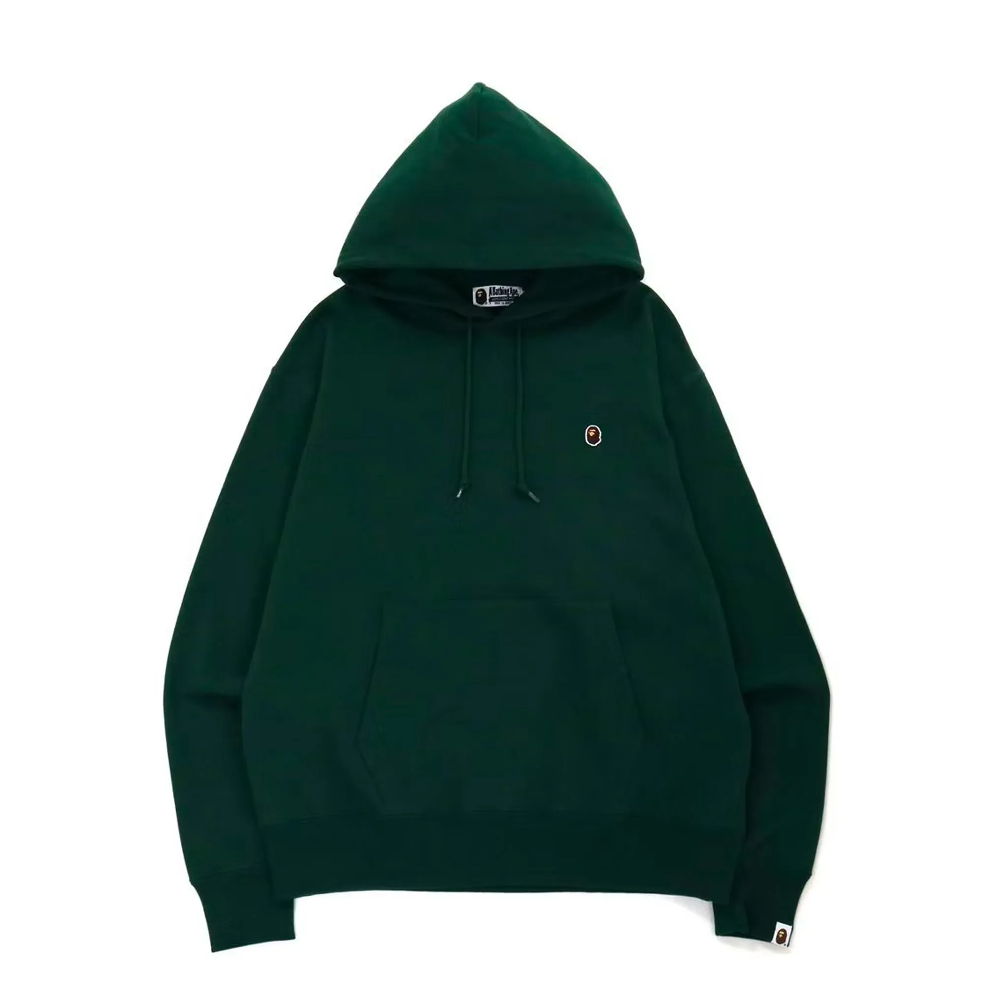 BAPE Ape Head One Point Relaxed Fit Pullover Hoodie Green sold by PLUS