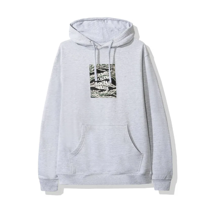 Anti Social Social Club Tiger Camo Box Logo Hoodie Grey sold by PLUS