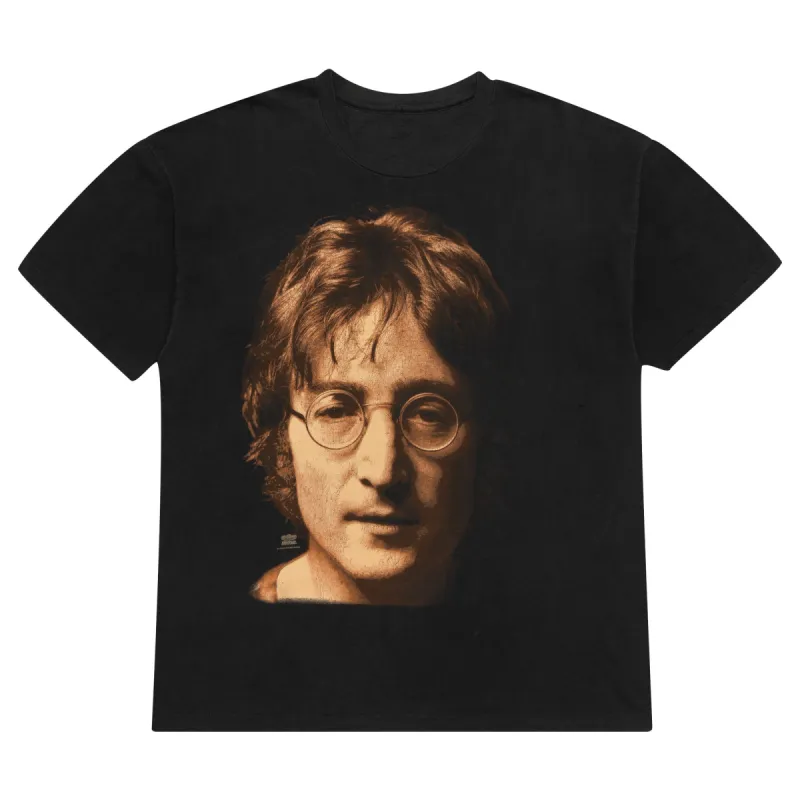 Beatles John Lennon Face Tee Black sold by PLUS