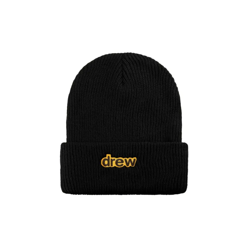 Drew House Secret Soft Rib Beanie Black sold by PLUS