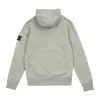 Stone Island Cotton Fleece Hooded Sweatshirt Dust Melange sold by PLUS