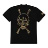 Revenge x Zillakami Crossbones Skull Tee Black/Beige sold by PLUS