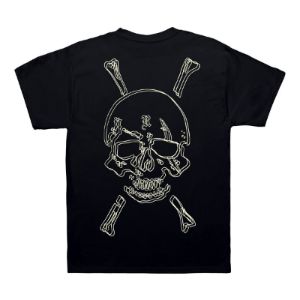 Revenge x Zillakami Crossbones Skull Tee Black/White sold by PLUS