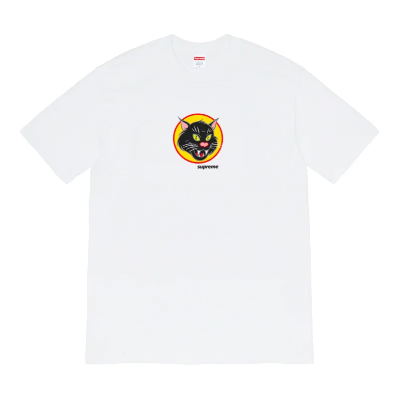 Supreme Black Cat Tee White sold by PLUS