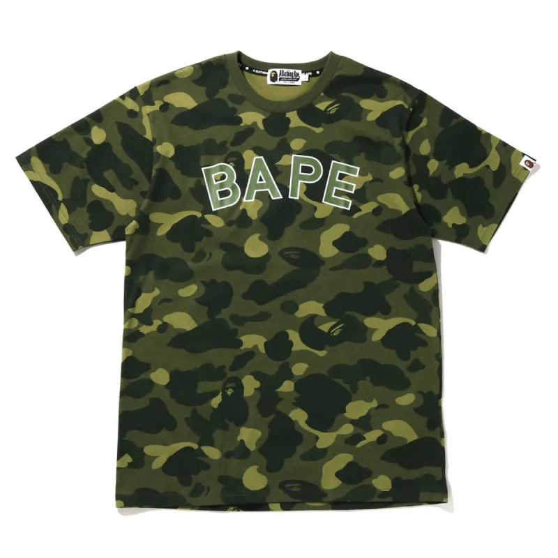 Bape Color Camo Logo Tee Green sold by PLUS
