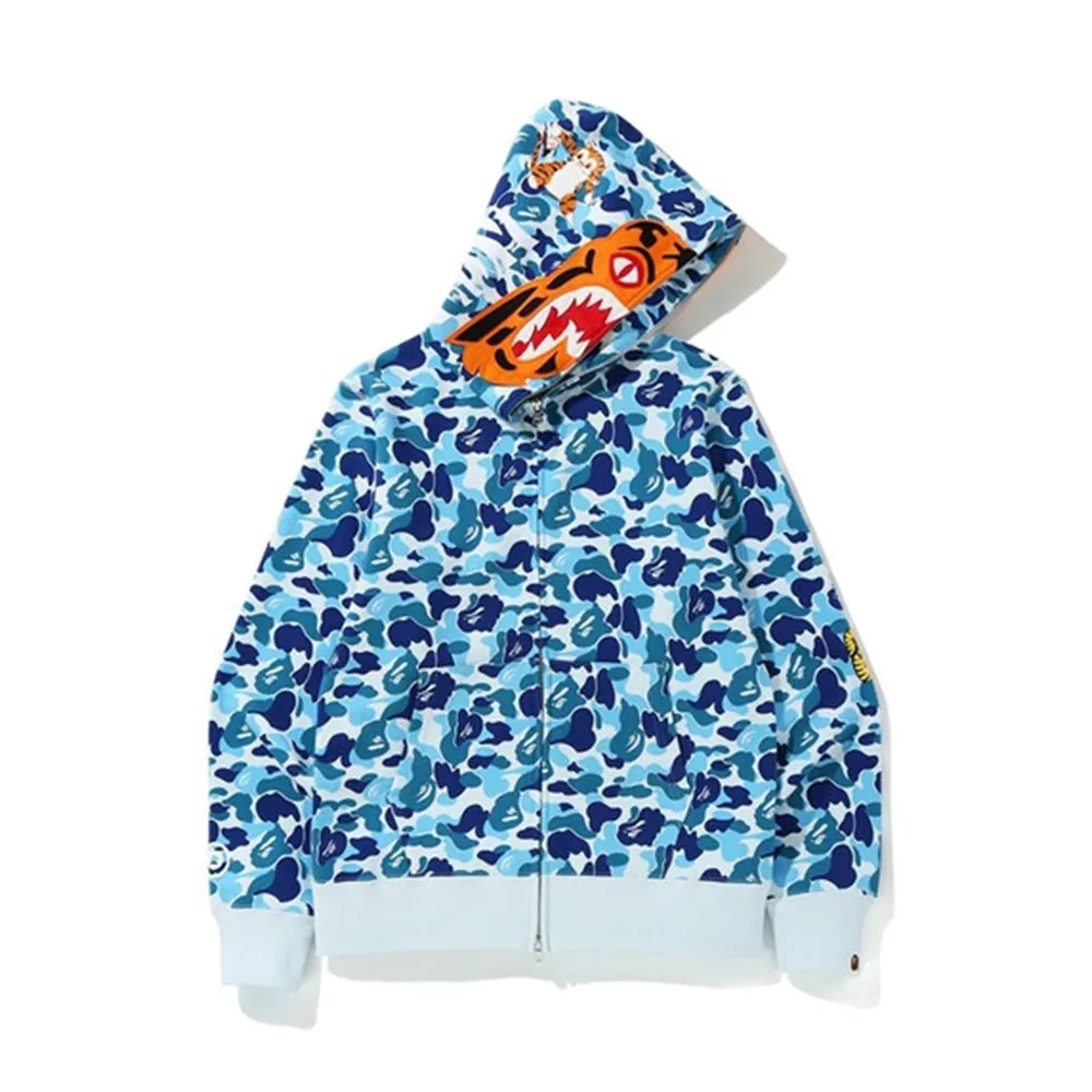 BAPE ABC Camo Tiger Full Zip Hoodie Blue sold by PLUS