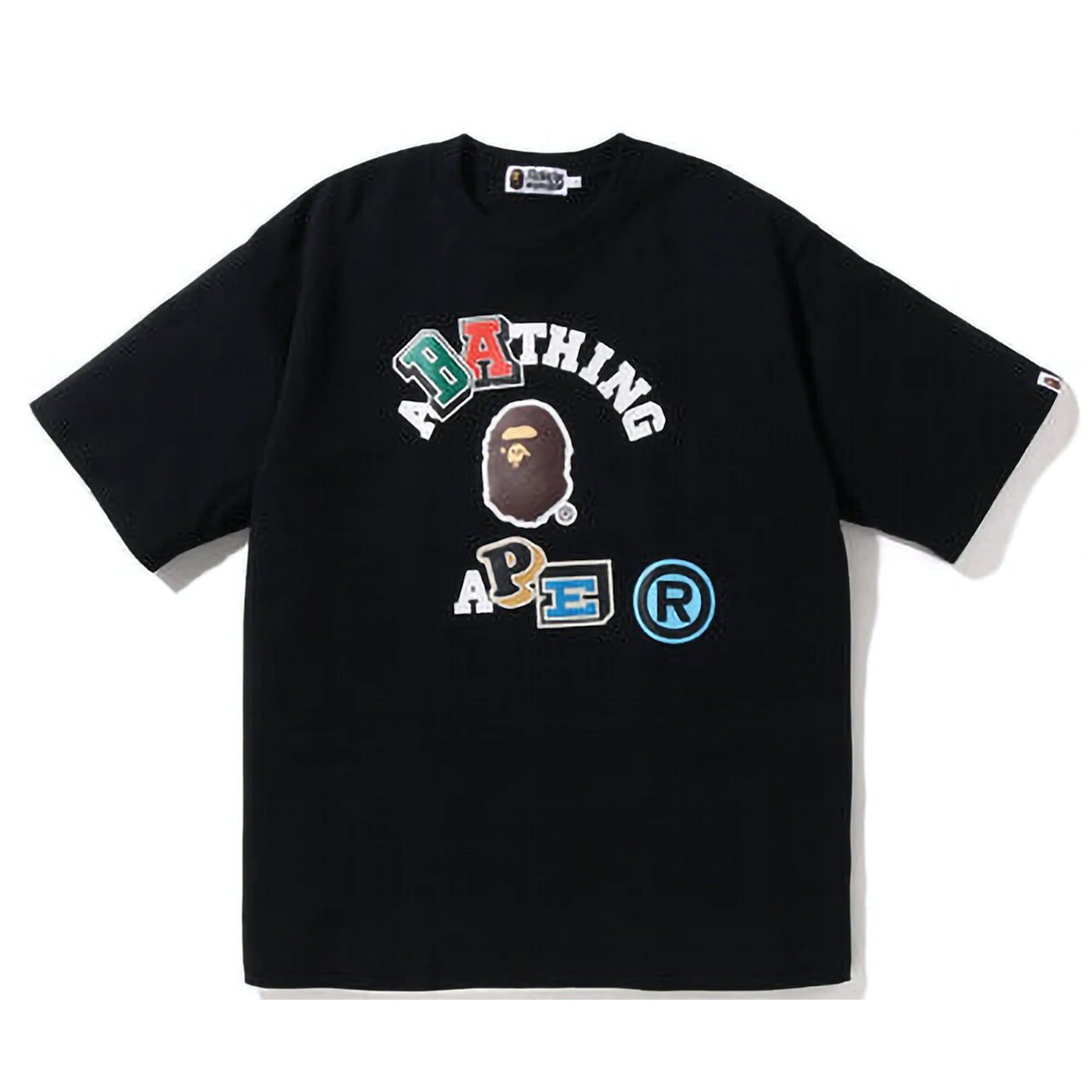 Bape Multi Fonts Relaxed Fit Collage Tee Black sold by PLUS