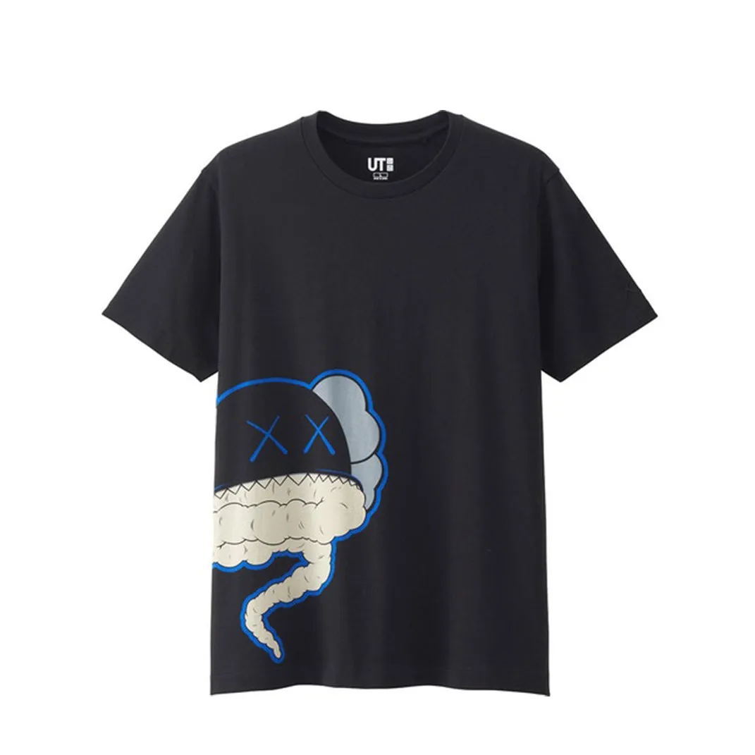 KAWS x Uniqlo Cloud Tee Black sold by PLUS