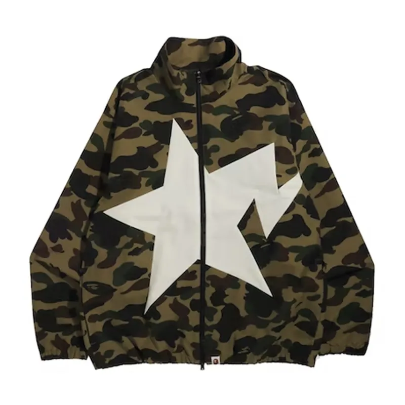 Bape 1st Camo Track Jacket Green sold by PLUS