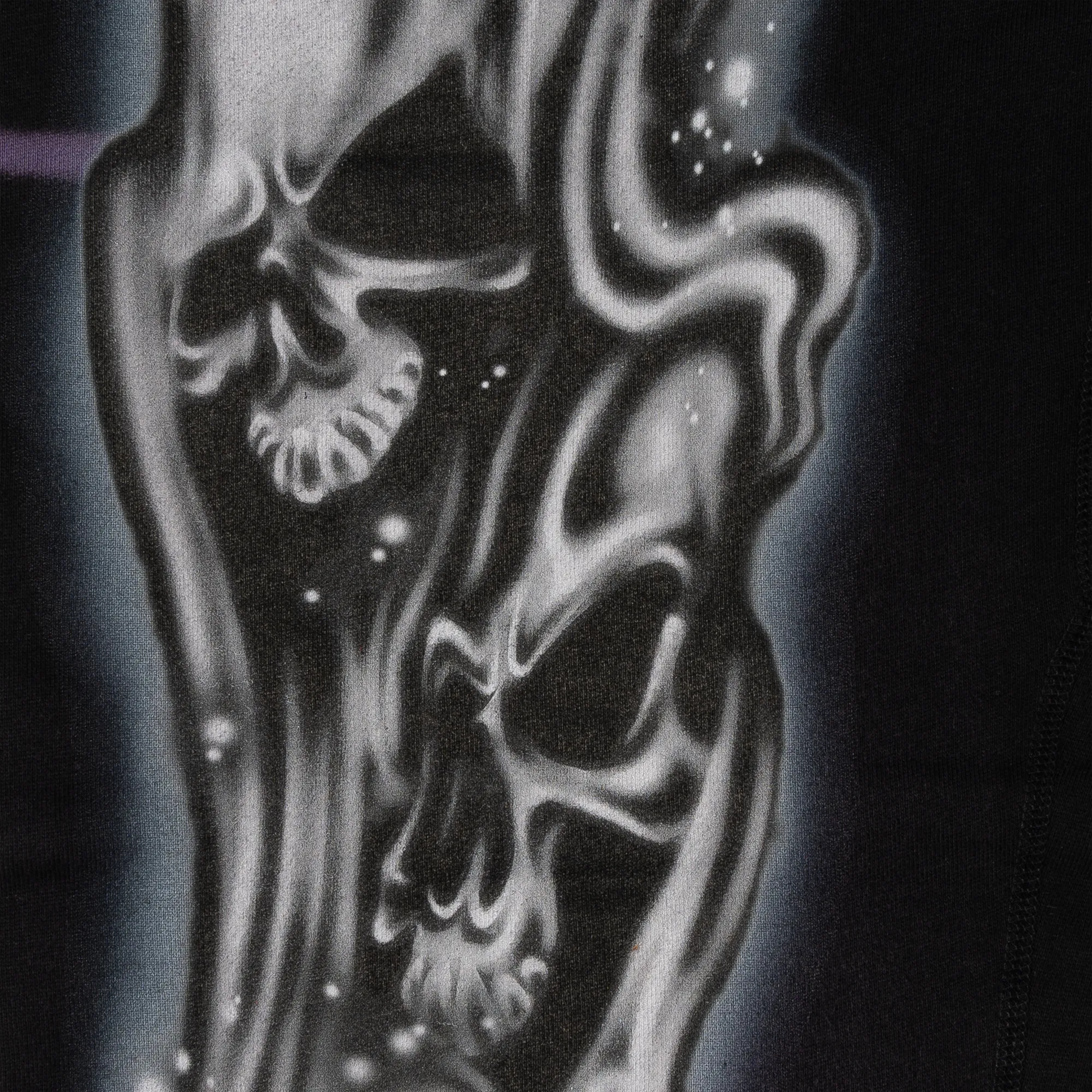 Hellstar Studios Airbrushed Skull Flare Sweatpants Washed Black sold by PLUS product image thumbnail 3