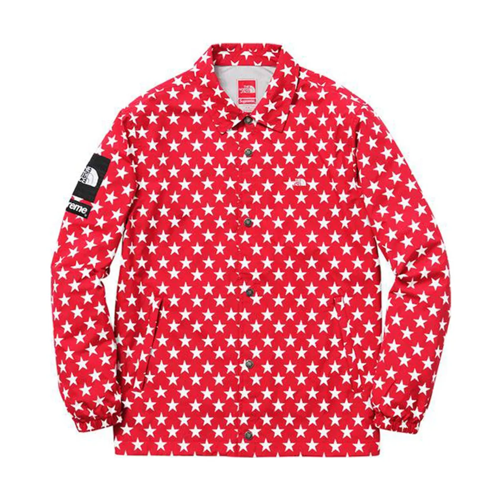 Supreme The North Face Stars Coachable Jacket Red sold by PLUS