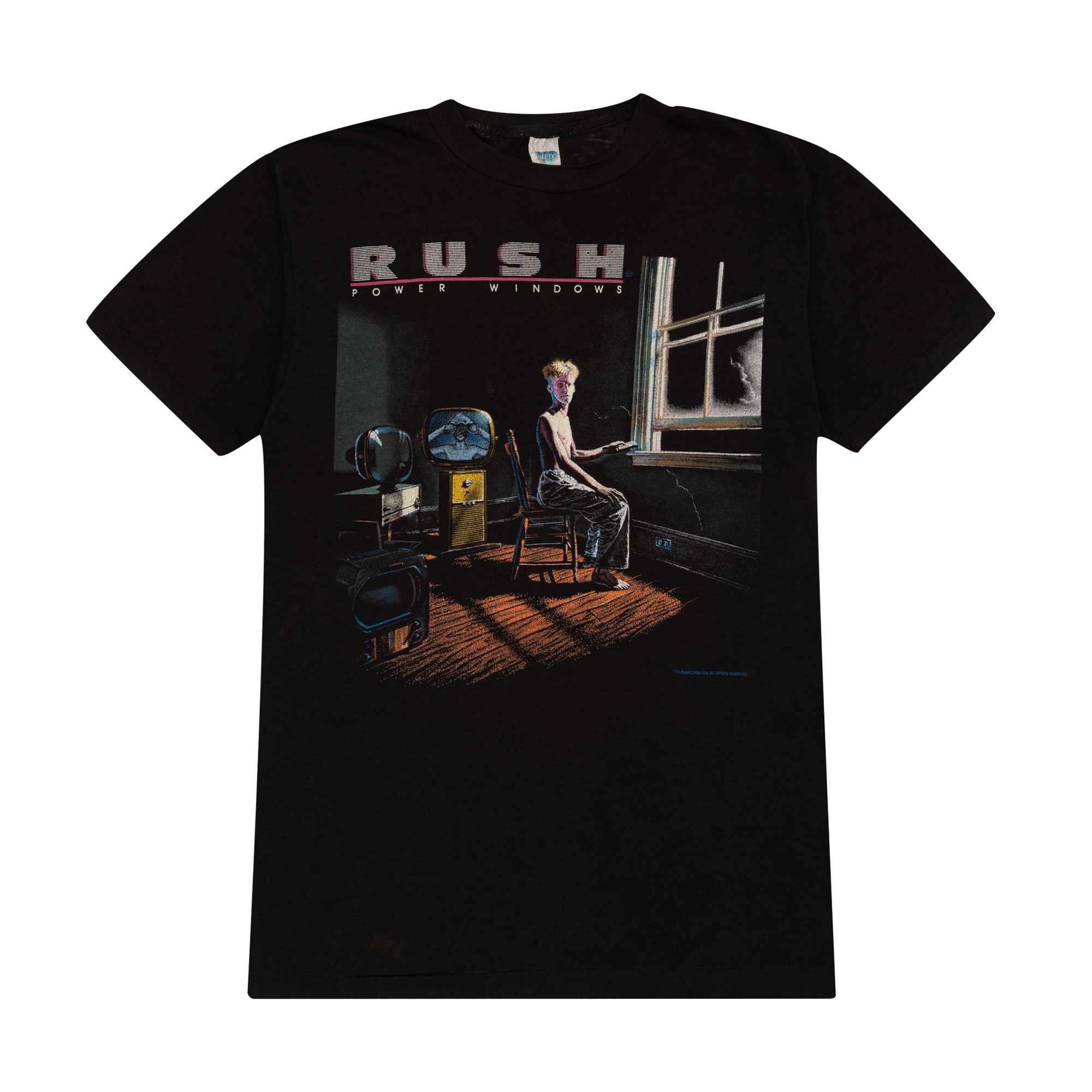 Rush Power Windows Tour 1986 Faded Tee Black sold by PLUS