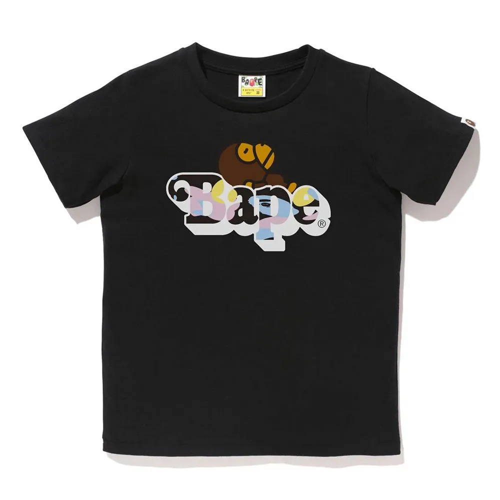 BAPE Multi Camo Milo On Bape Tee (Ladies) Black sold by PLUS