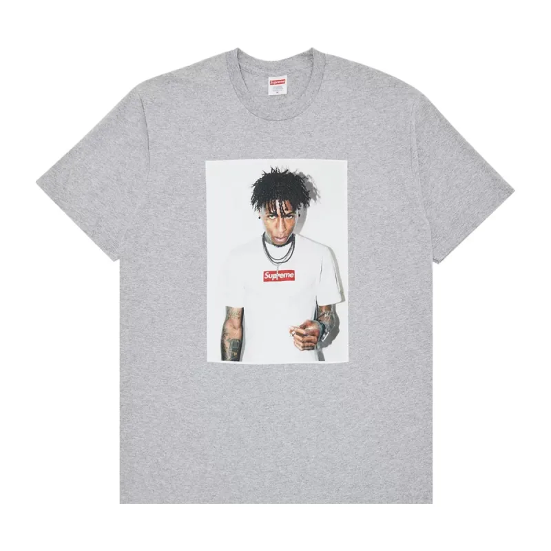 Supreme NBA Youngboy Tee Heather Grey sold by PLUS