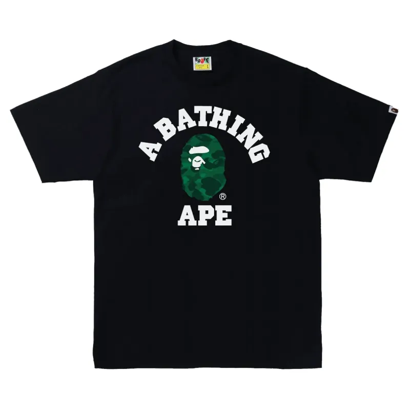 Bape Color Camo College Tee Black/Green sold by PLUS