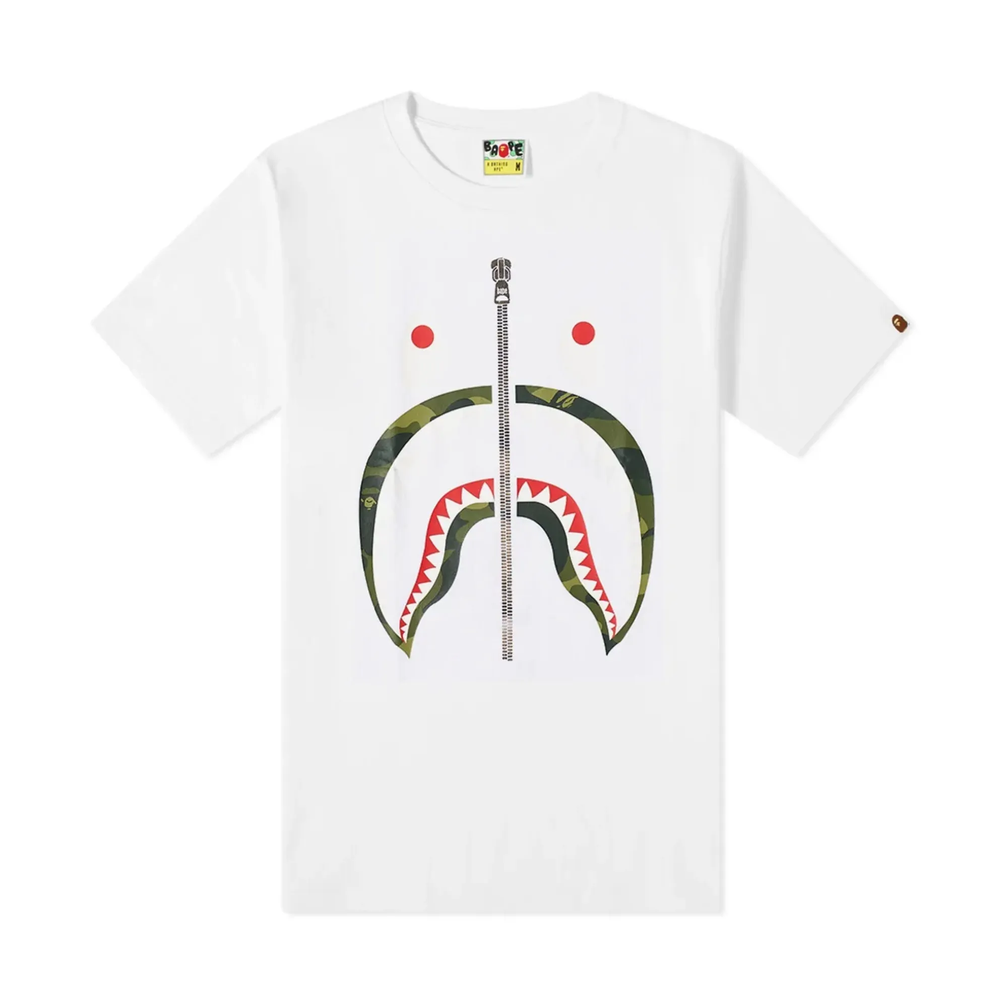 Bape Colour Camo Shark Tee White/Green sold by PLUS