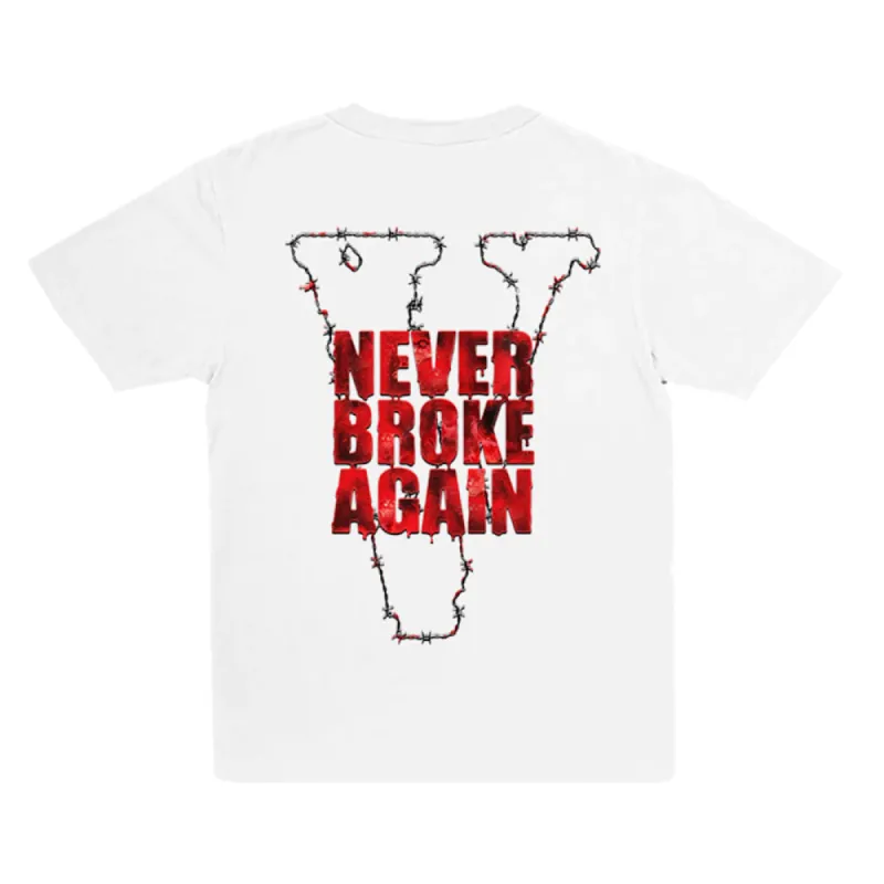 Vlone x Never Broke Again Haunted T-Shirt White sold by PLUS
