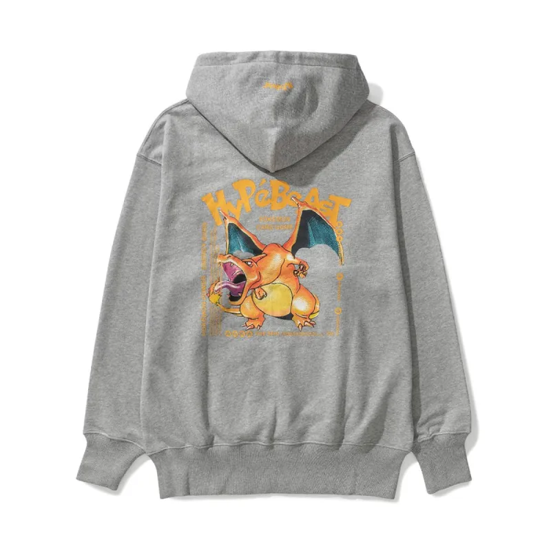 Hypebeast X Pokemon Charizard Hoodie Grey sold by PLUS