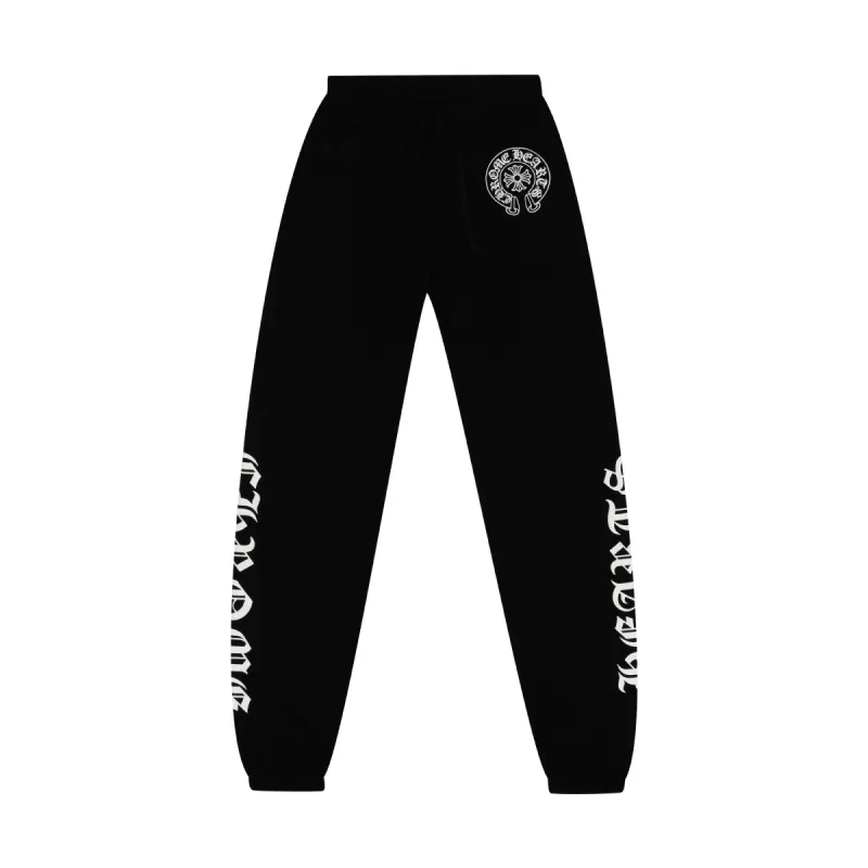 Chrome Hearts Horse Shoe Logo Sweatpants Black sold by PLUS