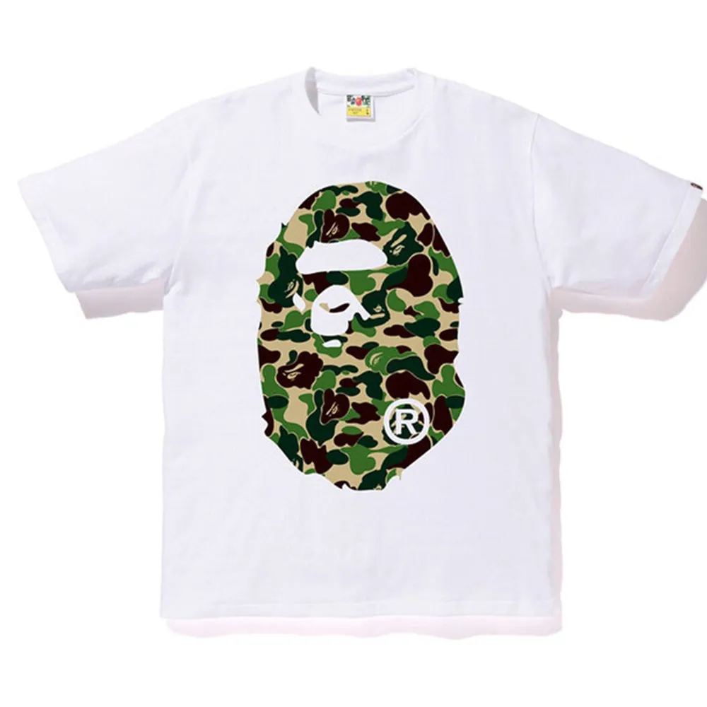 Bape ABC Big Ape Head Tee White/Green sold by PLUS