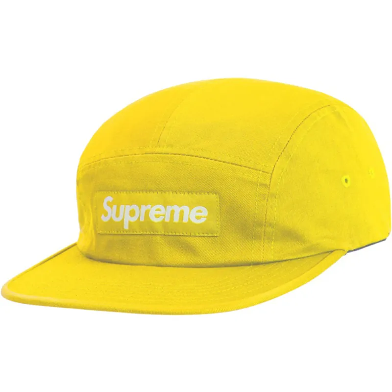 Supreme Washed Chino Twill Camp Cap (SS19) Yellow sold by PLUS