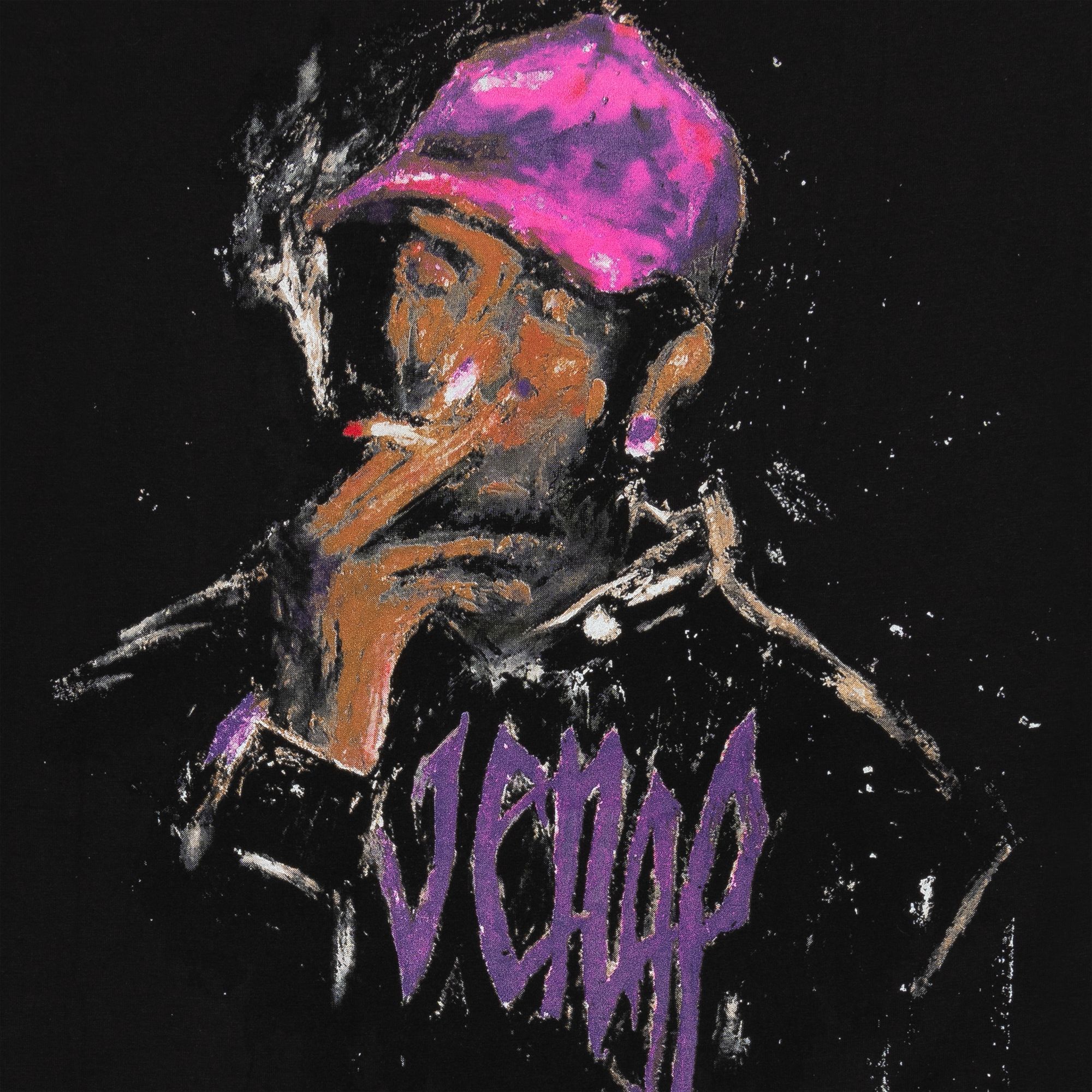 Revenge x Ski Mask Smoke Tee Black/Purple sold by PLUS product image thumbnail 4